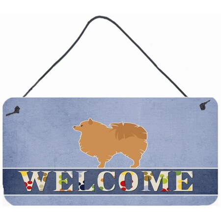 Carolines Treasures Pomeranian Welcome Wall or Door Hanging Prints BB5546DS812